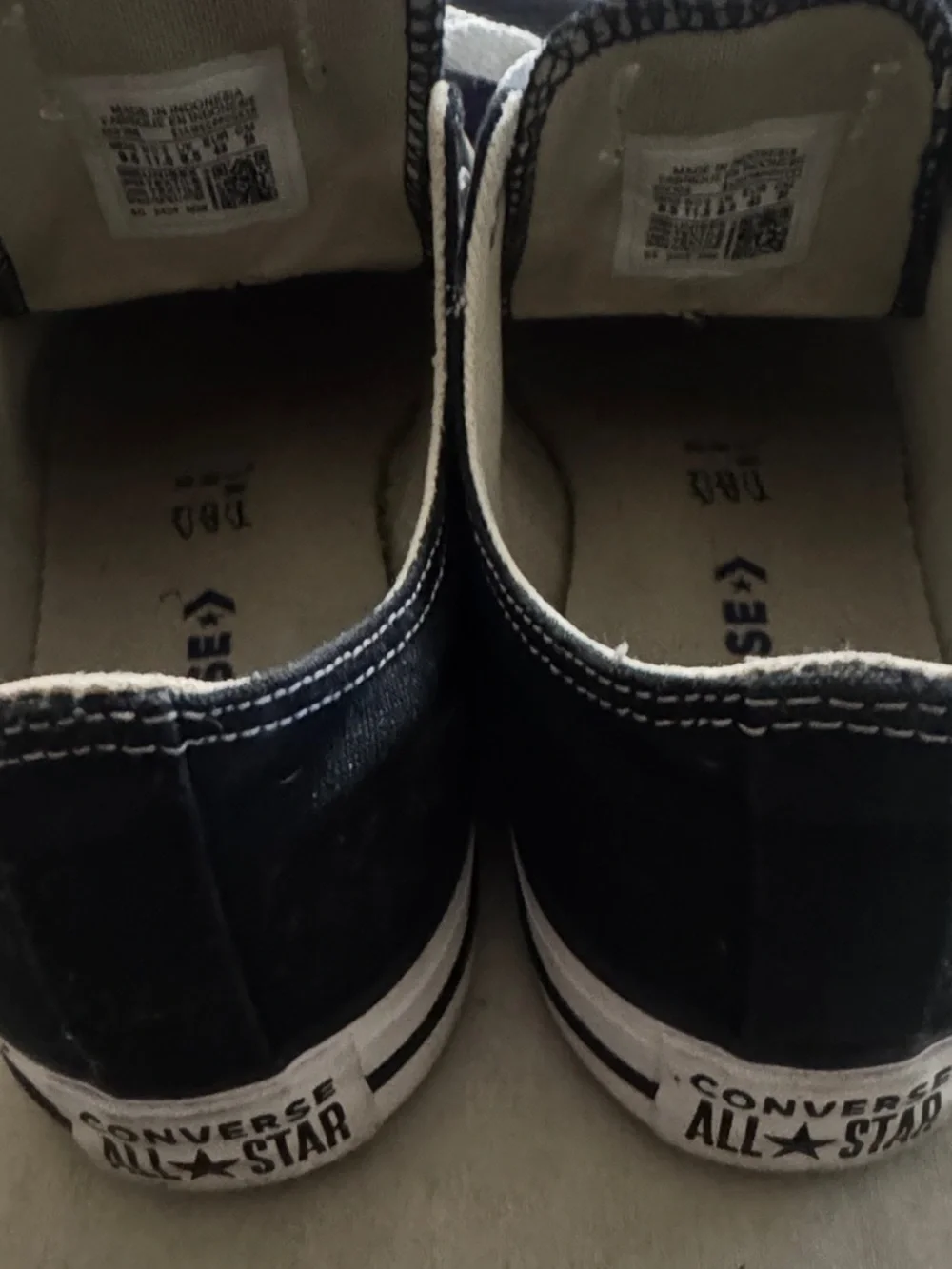Converse Kids Black Canvas Low Top Sneakers with White Laces